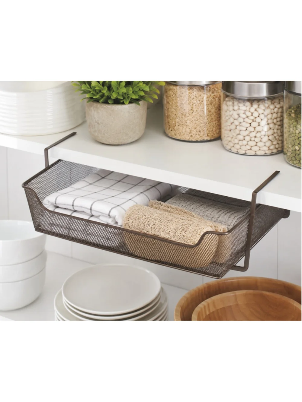 Bronze Under Shelf Storage Basket - Set of 2